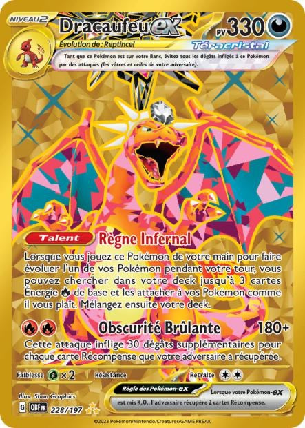 Dracaufeu ex 228/197 - Flammes Obsidiennes